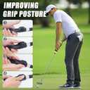 2 x Golf Grip Trainer for Right-Handed Beginners  Improve Swing Mechanics,Golf Training Aid, Golf Club Grips, Grip Trainer Golf Club to Help Train Correct Hand Position (White)