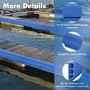 Nalwort Dock Bumpers 16 Feet and 24 Feet, Full Protection Dock Fender for Straight Edge and Side, Boat Dock Bumpers for Edging, Includes Mounting Screws, Black Gray Blue Brown Green Orange Yellow