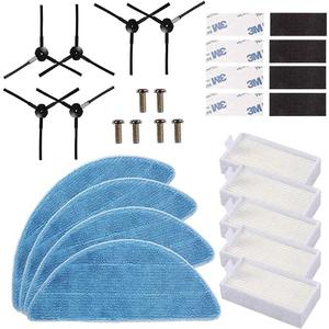 Replacement Side Brush + Hepa Filter + Mop Pads + Magic Paste for Ilife V5, Ilife V5s, Ilife V5s pro, Ilife V3, Ilife V3s Replacement Parts, Ilife V5s pro Replacement Part