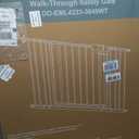 DUMOS 36" Extra Tall Baby Gate for Stairs & Doorways, 30-49" Wide, White