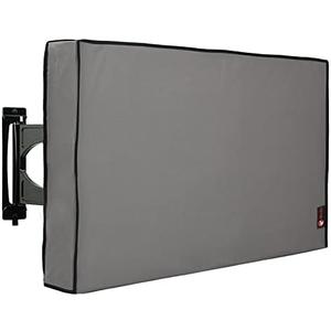 iBirdie Outdoor TV Cover 28 to 32 inch Weatherproof, Cover Size 29''L x 19''H, Waterproof for Outside Flat Screen 28 to 32 inch TV, Grey, 600D Thick Fabric Screen Protector with Bottom