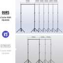 Backdrop Stand Kit - 6 Widths, 10x7.5ft Adjustable Background Stand for Parties & Studio Photography