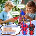 Kids Walkie Talkies Toys for 4 5 6 Years Old Boys,Spider Toy Gifts Age 4 5 6 7 8 Toddler Walkie Talkies 2 Pack with Lanyard for Outdoor Garden Hiking Camping Play Boy Girls Birthday Presents