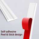 moonoom 20 Ft x 1.1' Wall Decoration Molding Trim, White Self-Adhesive 3D Chair Rail Panel Molding, Flexible DIY Wall Trim for Mirror, Window Frame and Home Decoration