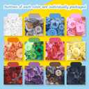 1400-1500pcs Mixed Size Resin Buttons, 12 Color Assorted Craft Buttons Charms for Manual Button Painting Sensory Play School Projects,DIY Handmade Ornament