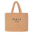 OWGSEE Large Straw Beach Bag for Women Summer Woven Shoulder Tote Bag Straw Purses and Handbags for Vacation (Khaki)