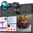 Portable Carplay Screen For Car, 10.26" Wireless Apple Carplay & Android Auto Touch Screen with 4K Dash Cam,1080P Backup Camera,Car Stereo Audio Receivers,GPS Navigation Mirror Link,Voice Control,Siri