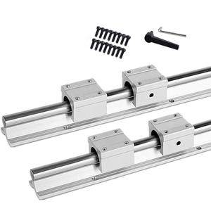 2Pcs 1000mm /39.4 inch Linear Rail with 4Pcs SBR16UU Linear Bearing Sliding Block CNC Parts for Fully suppoeted Shaft Rod