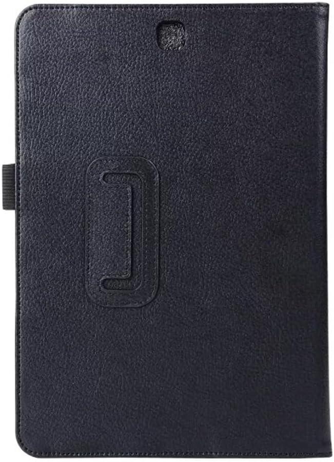 Ultra Slim Folio Stand Lightweight Leather Case Cover for Samsung Galaxy Tab A 9.7 T550 T555 P550 P555(2015 Release) SM-T550 SM-T555C SM-P550 SM-P555C 9.7" (Li-Black)