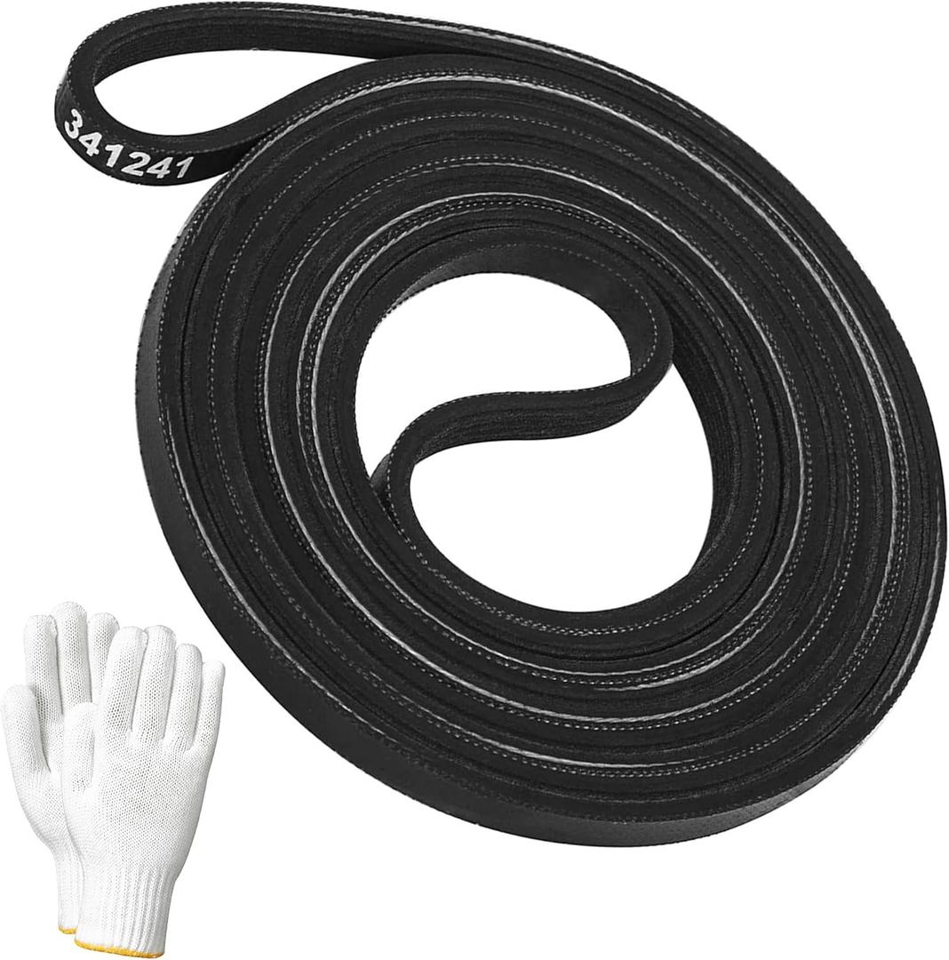 PartsBroz Leq9508lw0 Leq9508pw1 Leq9858lw0 Drum Belt Whirlpool Dryer Replacement Model