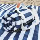 Genovega Waterproof Sandproof Beach Blanket Picnic Outdoor Mat Extra Large Foldable Sand Free Big Giant XL Car Essential Roadtrip Gadget Rv Accessories Gear Must Haves Hiking Items Necessities (6'8" x 6'8" (Square), Royal)