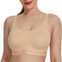 Wingslove High Impact Sports Bra Mesh Breathable Wireless Lightly Padded Workout Bra Racerback High Support for Yoga Gym