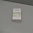 6 x Cat Eye Nails Short Squoval, Shimmery White, Small Size Press on False Nails, 24 Reusable Fake Nails With Stick on Adhesive Tabs