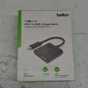 Belkin USB C to HDMI Adapter + USBC Charging Port to Charge While You Display, Supports 4K UHD Video, Passthrough Power up to 60W for Connected Devices, Compatible with MacBook, iPad, Windows