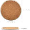 144pcs Coaster Blanks, 4.25" Round Ceramic & Cork Pad Tiles, Sublimation Blanks Bulk Wholesale, Double Side for DIY Painting, Heat Transfer Printing
