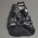 AOFITEE Dog Winter Coat, Waterproof Dog Jacket, Warm Small Dogs Coat, Fleece Dogs Puffer Jacket, Windproof Pet Snowsuit, Cozy Female Male Pet Snow Jackets Fleece Vest with Snap Closure, Silver, M