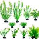Artificial Aquarium Plants Plastic, Fake Plants for Aquarium Fish Tank, Realistic Plant 10PCS