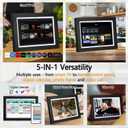 10 Inch Small Smart TV with ATSC Tuner & Touch Screen, 5-in-1 Kitchen TV with Home Control Panel, Video Call, Calendar & Photo Frame Functions, Portable MINI for Bedroom, RV, Camper
