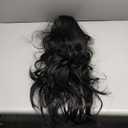 Long Black Brown Wavy Hair Wigs for Women Natural Synthetic Curly Wig Heat Resistant Fiber Wigs for Daily Cosplay