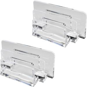 Acrylic Letter Sorter Little File Folder Sorter (2 Pack) for Paper, Letter, Envelope, Office File Organizer, Office Supplies, Desk Accessories - Clear