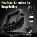 2‑in‑1 Electric Deep Rolling Massager – 8 Speeds, Full Body Muscle Roller for Legs, Calves, Abdomen, Back & Neck , Cellulite-prone Areas, Rechargeable, Handheld Powered Rolling Tool with LCD Display