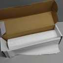 tujol White Disposable Plastic Table Cloth Roll 54" X 100', Plastic Table Cover with Cutter Box, Cut to Size Disposable Tablecloth for Parties