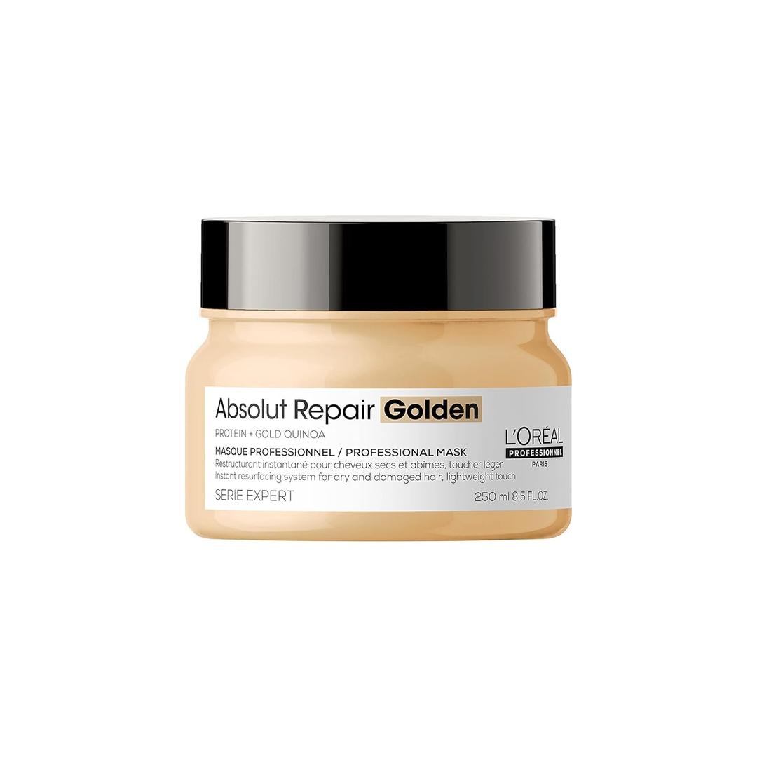 L'Oral Professionnel Paris Absolut Repair Golden Mask - Repairs Damage & Provides Shine For Fine to Medium, Dry, & Damaged Hair