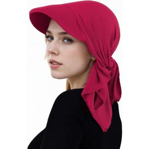 Headscarf Baseball Cap for Men Women, Summer Sun Visor Hat (Red)