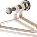 Hanger Organizer, Suction Cup Hanger Holder for Laundry Room Vertical Space Saver, No Drilling/Extendable(4.6"7.5"), for Washer and Dryer (Gray)