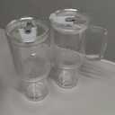 KEMORELA 2 Pack 28oz Double Wall Glass Tumblers with Handle, Lids & Straws  Large Insulated Clear Borosilicate Glass Cups for Iced Coffee, Smoothies, Bubble Tea & Cold Beverages