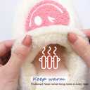 Happy Face Slippers for Women Retro Preppy Slipper for men Comfy Warm Plush Slip-On House Slipper Winter Indoor Non-slip Soft Fluffy Shoes (6.5-7.5 Women/6-7 Men, New Pink)