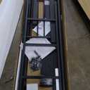 VECELO Loft Bed Twin Size with Desk, Metal Bedframe with Removable Ladder and Safety Guardrail, No Box Spring Needed, Space Saving, Noise Free, Dark Black