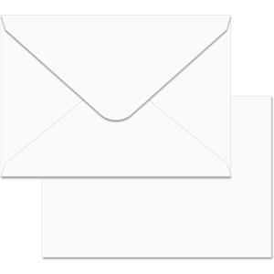 A6 Envelopes 100 Pack White 4x6 V Flap Invitation Envelopes for Office, Greeting Card, Wedding, Graduation, Baby Shower, Parties, Invitations 4.75 "x 6.5"(White, A6)