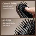 Creative Art Mini Hair Brush, Travel Brush for Women & Kids, Mini Brush for Hair Detangling Wet or Dry, Travel Hair Brush with Soft Bristles, Smoothing Hair Brush, Travel Hairbrush Tames Flyaways