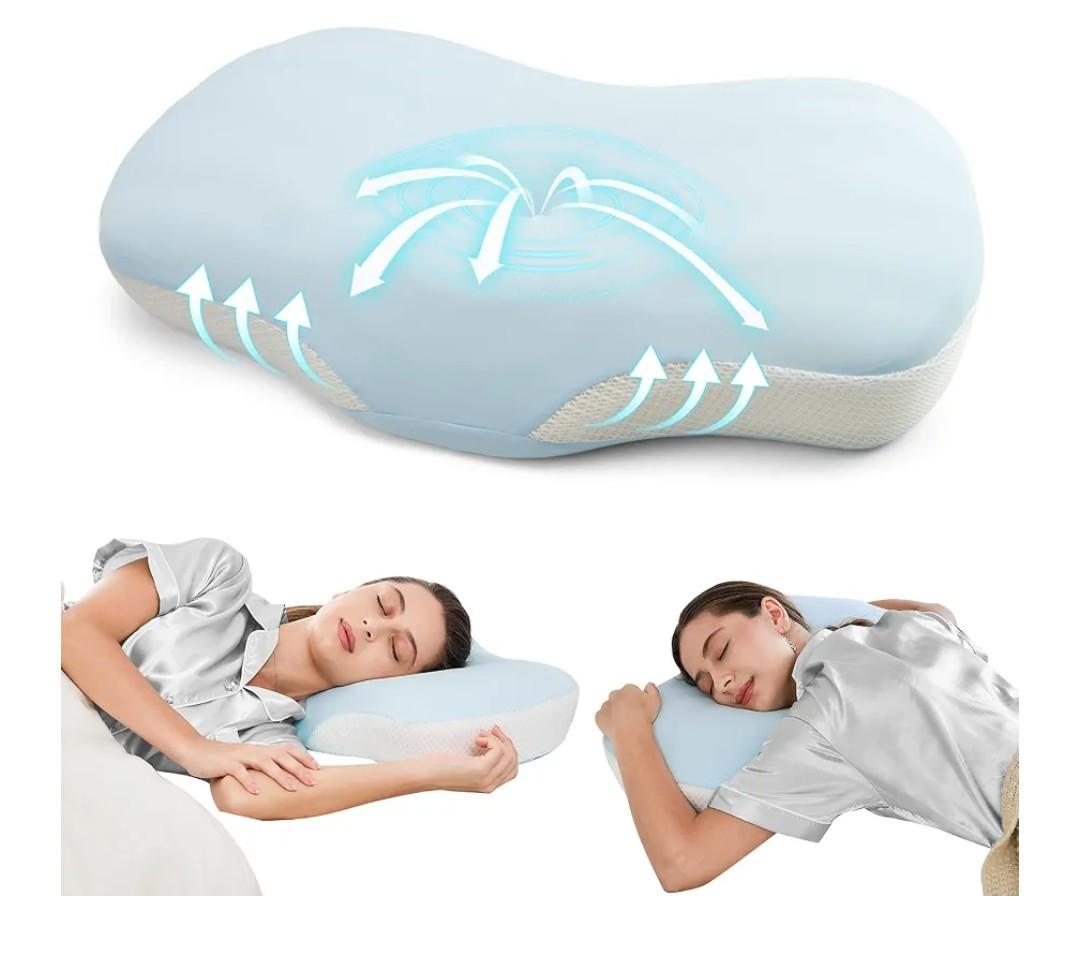 JOYENERGY Ergonomic Cervical Pillow Memory Foam Contour Design
Orthopedic Cervical Shape Gently Cradles Head & Provides Neck Support & Shoulder Pain Relief for Side Back Stomach Sleepers
