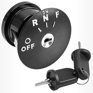 DRIVE UP Ignition Key Switch W/2 Keys for EZGO Electric RXV 2008-Up, OEM 605637 (Key Switch and Keys) (Black)
