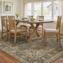 12x15 Washable Area Rug Brown Vintage Non Slip Soft Low Pile Rug for Living Room Bedroom Dining Room Office Distressed Oriental Indoor Extra Large Throw Carpet for Home Decor