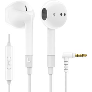 LUDOS FEROX Wired Earbuds in-Ear Headphones, Earphones with Microphone, Noise Isolation Corded for 3.5mm Jack Ear Buds for iPhone, Samsung, Computer, Laptop, Kids, School Students (1 Pack)