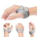 AKSO MEDICOS CMC Thumb Brace - Thumb Splint for CMC Joint Pain Relief and Support, Osteoarthritis, Tendonitis, Arthritis, CMC Joint Thumb Arthritis Brace for Women Men (Right Hand, Medium, Grey)