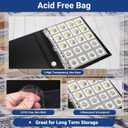 600 Pockets Acid Free Coin Sleeves, Non Stick and Non Glare, Fit for Coin Flips 2x2 inch, 3 Ring Binder Sleeves Clear Plastic Stamp Collecting Supplies, 30 Pack
