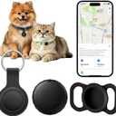 GPS Tracker for Dogs/Cats, Smart Collar with Real-Time Location - Pet Location Tracker with Holder, No Monthly Fee/No SIM Card, Works with iOS Find My, Ultra-Slim, IP68 Waterproof,Compact Design