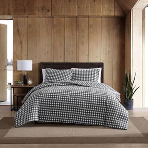 Eddie Bauer - King Comforter Set, Reversible Cotton Bedding with Matching Shams, Luxurious Bedding Set for Colder Months (Preston Grey, King)