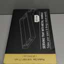 Bamboo Serving Tray with Metal Handles,15x10in Ottoman Decorative Trays Platter for Coffee Table,Living Room,Bar,Party,Medium(Black)