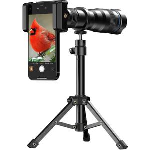 Apexel High Power 36X HD Telephoto Lens with Phone Tripod for iPhone Samsung Pixel One Plus Huawei Lens Attachment Black