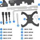 Engine Camshaft Belt Timing Locking Tool Kit Compatible with Ford Fusion Escape Focus Fiesta Mazda 1.25 1.4 1.6 1.7 1.8 2.0 2.3L 2.5L Ecoboost 1.5L 1.6L, 2.0 TDCi 303-1097 303-748 303-1550 303-1552