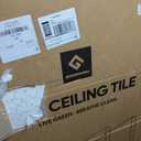 2ft x 4ft Printed Pro Ceiling Tiles - PVC Ceiling Panel 24 x 48in Waterproof, Washable and Fire-Rated - High-Grade PVC to Prevent Breakage-Cover 80 Sq. Ft-Package of 10 Tiles