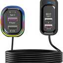 USB C Car Charger, 81W Multiport 6-Port PD & QC3.0 Fast Charger for Multiple Devices, Cigarette Lighter Adapter Car Travel Essentials with 5FT Cable, Compatible with iPhone 15/16/17, Pad, Galaxy S24