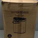 Ninestars DZT-70-11R Automatic Touchless Motion Sensor Semi-Round Trash Can/Recycler, 18.5 Gal. 70 L., Stainless Steel