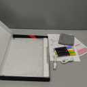 16-Inch Rechargeable Doodle Glow LED Note Board, 7-Color Light Modes, Neon Art Dry Erase Light Up Drawing Pad with Built-in Stand, Sketching Gift Toy for Kids/Girls/Teens, 5 Markers & Tracing Book (White)