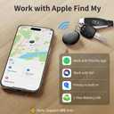 4 x 2026 Air Tracker Tags-4 Pack Bluetooth Tracker for Apple Find My app (iOS Only) Keys Finder, Smart Tag, Item Locator for Luggage, Backpack, Suitcases, Replaceable Battery (Black, 4 Pack)